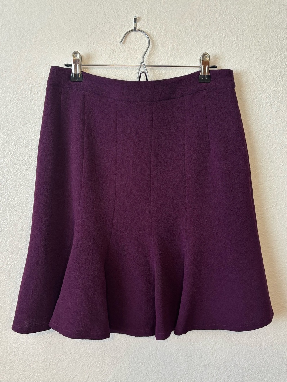 Nanette Lepore Burgundy Paneled Flounce Skirt 6 Whimsigoth Academic